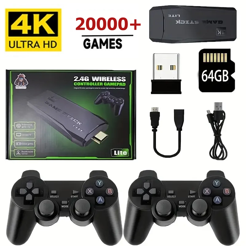 Retro Gaming And Projector - Console per Videogiochi con Controller Wireless