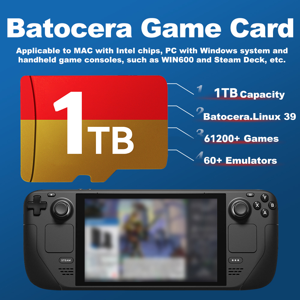 Scheda TF di gioco da 1 TB per - Retro Gaming Batocera recensione e prezzo