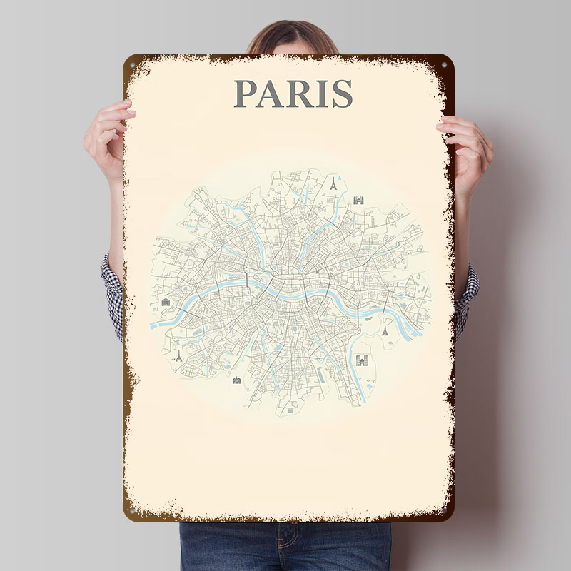Poster in Latta con Mappa di P - Retro Gaming Paris recensione e prezzo